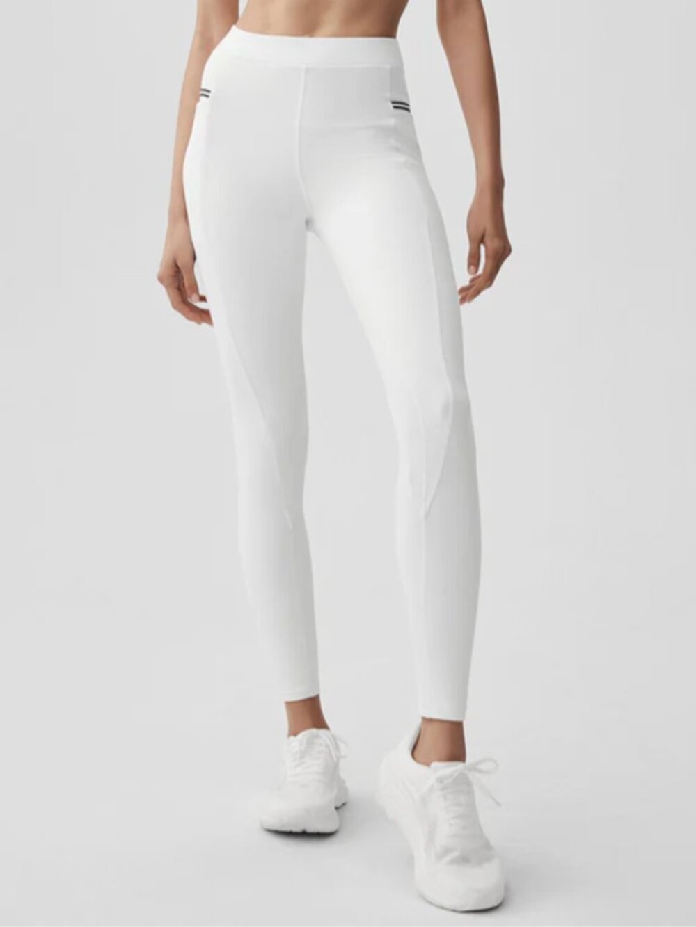 Alo Airbrush High-Waist Fast Track Legging White Black NWT Small